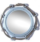 Wall Mounted Vintage Rope Wrapped Nautical Ship Porthole Mirror For Home Decor