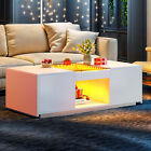 Modern Led Coffee Table Living Room With Drawers   Usb Outlet Charging Station
