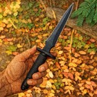 Vintage Handmade High Carbon Double Edge Dagger Knife With Sheath