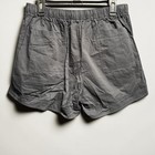 Black Cotton Elastic Waist Shorts Womens Xl Fits L Lightweight Summer Lounge