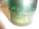 Aqua Blue Green Glass Insulator With H On Top H  G  Co 