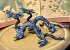 Identical Pair Of 10 Inch Vintage Japanese Lucky Dragons Cast Bronze
