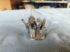 Spoontiques Pewter Wizard And Dragon With Crystal Ball Fantasy Figure