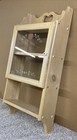 Vintage 1986 Wooden 4 Shelf Wall Cabinet With Glass Door Heart Cut Out 30   