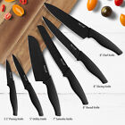 Black Kitchen Knife Set Extra Sharp Stainless Steel Chef Santoku Cutting Knives