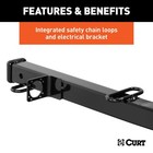 Curt 45048 Hitch Receiver Tube Adapter From 2-1 2 Receiver To 2   34  Length