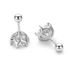 0 50 Ct Lab Grown Diamond Stud Earing For Women 925 Silver 14k White Gold Plated