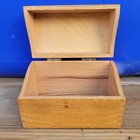 Vintage Hedberg Oak Wood No  353 Expanding File Recipe Index Card Storage Box