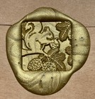 Adorable Squirrel With Acorn On Evergreen Branch  1  Square Wax Seal Stamp Head