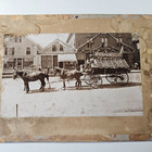 Orig 1800 s Franklin Ma Photo Downtown Horse Drawn Fruit Veggi  Hillside Farm