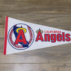 Vintage 1980s California Angels Original Mlb Baseball 30x12 Full Size Pennant