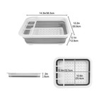 Kitchen Dish Drying Rack Foldable Collapsible Sink Organizer With Utensil Holder