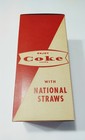Vintage Coca Cola Fishtail Straws With Box 1960 s