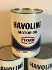 Texaco Havoline Motor Oil Vintage 1970   s Plastic Quart Can Full Unopened
