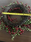 Christmas Fireplace Wreath Christmas Pine Berry Wreath Holiday Door Garland 15   