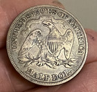 1876 Seated Half Dollar - Great Color   Very Attrative    - Vf