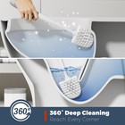 Toilet Brush And Holder Set With Crevice Brush For Toilet Bowl And Bathroom