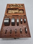 Antique Brown   Sharpe- Providence  Ri Industrial Weight Set In Wood Box 20-3000