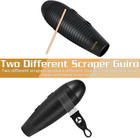 Ranming Guiro Instrument 3 9x13 Inch Super Fish Shaped Latin Black