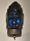 Antique 19th Century Large Labradorite Sterling Silver Buddha Pendant  Rare   
