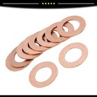 Piece Of 10 12mm Inner Copper Crush Washers Flat Car Sealing Gaskets Plate Rings