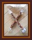 Tiger Eye Wand With Silver And Quartz Point  Chakra Wand  Tiger Eye Crystal Wand