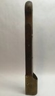 Antique Vintage Tag Thermometer With Brass Base Wood Holder Tagliabue Usa