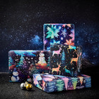 Christmas Wrapping Paper For Boys Girls Kids - Rainbow Xmas Gift Wrap With Snowf