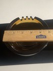 Vintage Amber Ashtray Thick Heavy Glass