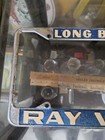 Vintage Long Beach Ray Vines Dealership License Plate Frame