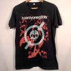 Twenty One Pilots Shirt Medium Black Band T Short Sleeve Graphic Skull Skeleton