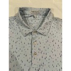 Peter Millar Summer Comfort Mens Xl Blue Sailboat Print Short Sleeve Polo Shirt