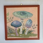 Vintage 1971 Mushroom Wall Art Set 4 Lithograph Prints Mcm Retro 7    D a c  N y 