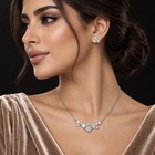Wedding Bridal  Swarovski Crystal Jewelry Set         Necklace Earrings Set
