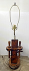 Vintage Maritime  Nautical Lamp Ship Boat Solid Wood Brass Compass Bell Wheel