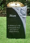 Engraved Personalised Granite Memorial Grave Vase Memorial Stone Cemetery Marker