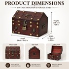 Vintage Treasure Chest Box  Decorative Storage Trunk red