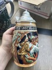 Vintage German Relief Beer Stein Made By King-werk  original King  In Germany 