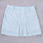 Annika Cutter Buck Women  Golf Skort Size 8 Light Blue Pleated Stretch Zip Snap