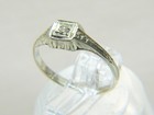 Beautiful Vintage 14 K White Gold Art Deco Diamond Child   s Or Toe Sz 4 Ring