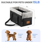 Center Console Dog Car Seat For Small Dogs washable Foldable Console Booster    