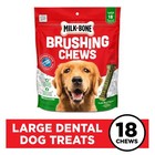 Brushing Chews Daily Dental Dog Treats  Fresh Breath  Large  24 2 Oz Bag