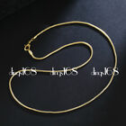 Real 18k Gold Filled Tarnish-free Snake Chain Necklace 16  18 20 22 24 26 28-38 