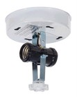 Intertek-2-light Bent Glass Ceiling Fixture Holder With White Canopy New Sf77-12