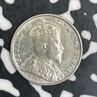 1910 Straits Settlements 5 Cents Lot f7069 Silver  Nice Details  Old Cleaning