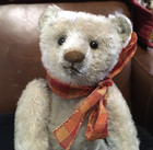 Early Antique White Steiff Teddy Bear With Button