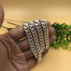 Pure 999 Fine Silver Chain Men Women 6mm Blessing Solid Cuban Curb Link Chain