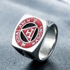 Vintage Royal Arch Masonic Rings Men s Stainless Steel Biker Ring Size 7-13