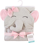 Unisex Baby Cotton Animal Face Hooded Towel  Pretty Elephant  One Size