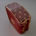 Vintage Italian Florentine Genuine Calf Leather Gold Playing Cards Case Box